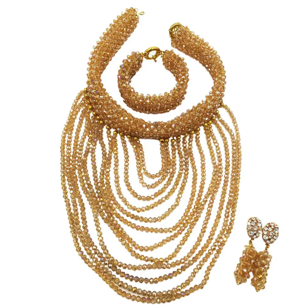 Costume Necklace African Jewelry Set Choker Jewelry Set Nigerian Wedding Set Gold Crystal Bridal Set
Costume Necklace African Jewelry Set Choker Jewelry Set Nigerian Wedding Set Gold Crystal Bridal Set