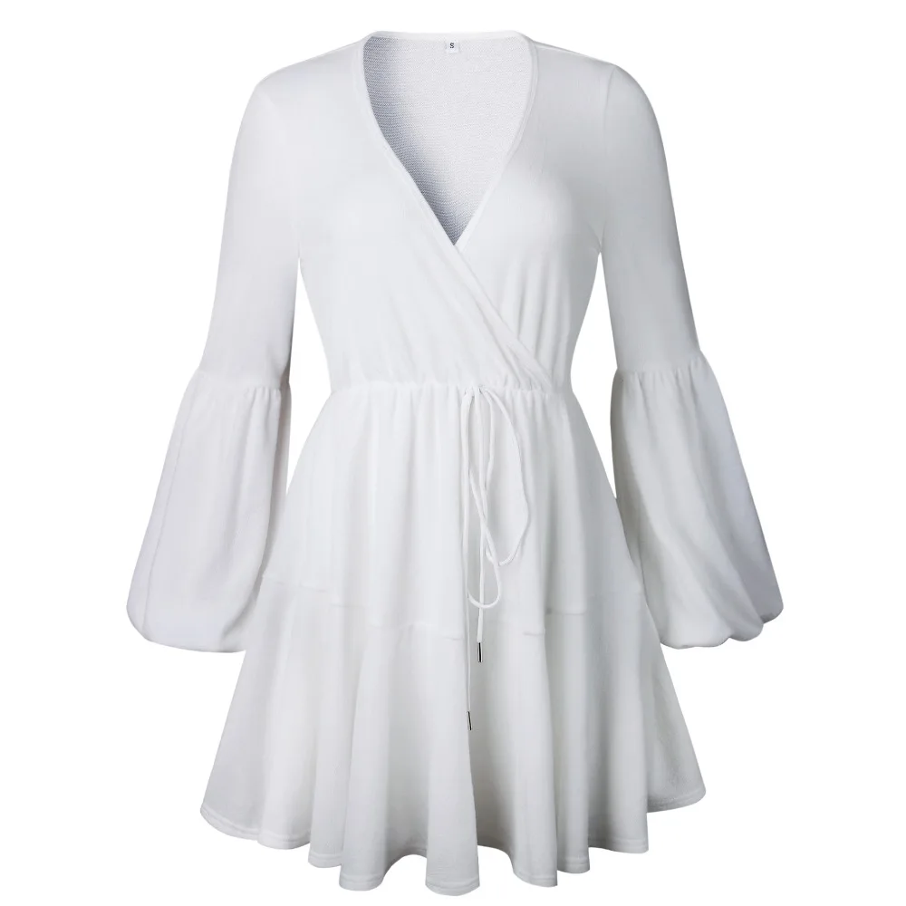 2018 Autumn Streetwear High Waist Solid Pleated Sexy Dress Long Lantern Sleeve Deep V-Neck Ruffles Knitted Winter Mini Dress
2018 Autumn Streetwear High Waist Solid Pleated Sexy Dress Long Lantern Sleeve Deep V-Neck Ruffles Knitted Winter Mini Dress