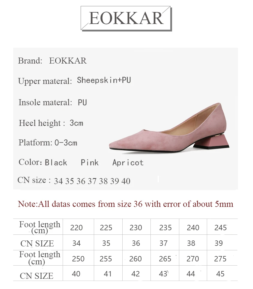 Eokkar 2019 Strange Style Women Pumps Med Heels Platform Women Shoes All Match Spring/autumn Pointed Toe Women Pumps Size 34-40
Eokkar 2019 Strange Style Women Pumps Med Heels Platform Women Shoes All Match Spring/autumn Pointed Toe Women Pumps Size 34-40