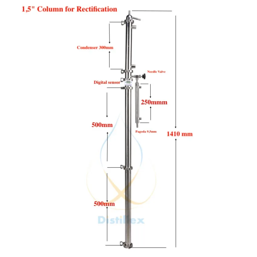 1 5 "OD50.5mm Узел отбора ректификация Нержавеющая Сталь 304|Фитинги для труб| |