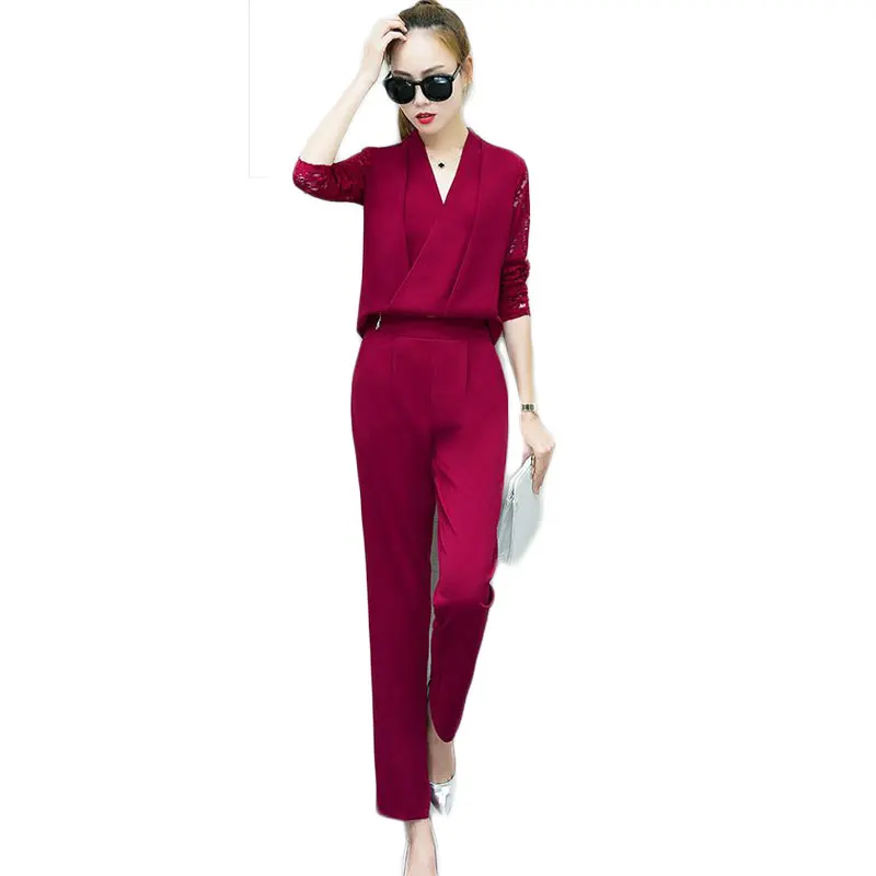 Fashionable Women V Neck Shirt Pants Suit New 2016 Autumn Korean Fashion Women'S Clothing Leisure Two-Piece Social Outfit Sets
Fashionable Women V Neck Shirt Pants Suit New 2016 Autumn Korean Fashion Women'S Clothing Leisure Two-Piece Social Outfit Sets