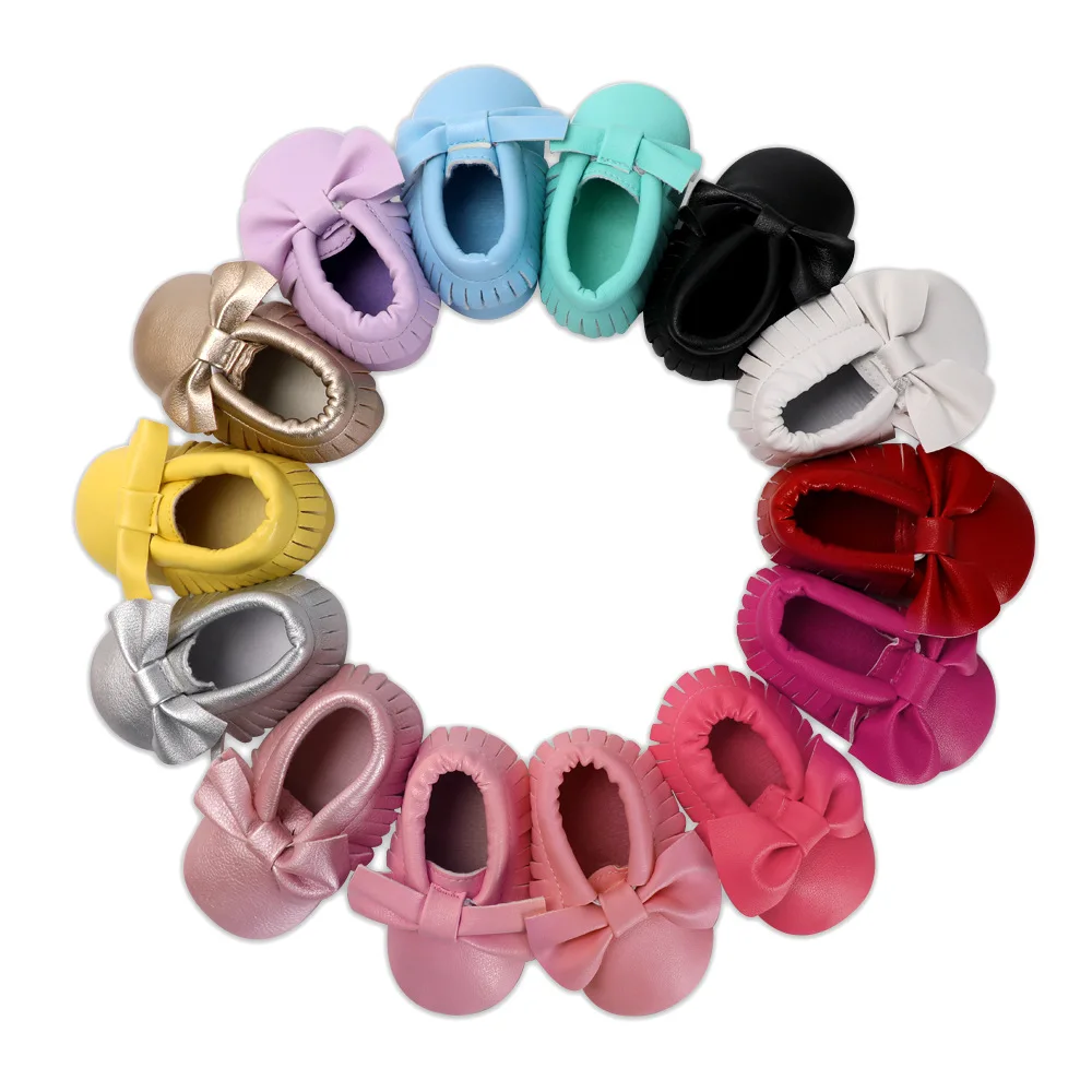 14 Colors Bebe Brand PU Leather Baby Boy Girl Baby Moccasins Moccs Shoes Big Bow Soft Soled Non-slip Footwear Crib Shoes
14 Colors Bebe Brand PU Leather Baby Boy Girl Baby Moccasins Moccs Shoes Big Bow Soft Soled Non-slip Footwear Crib Shoes
