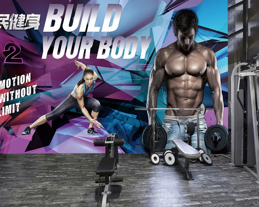 Free Shipping Sports Fitness Decorative Painting Wall Gym Custom 3D Decoration Photo Wallpaper Cheap Sports Fitness Mural
Free Shipping Sports Fitness Decorative Painting Wall Gym Custom 3D Decoration Photo Wallpaper Cheap Sports Fitness Mural