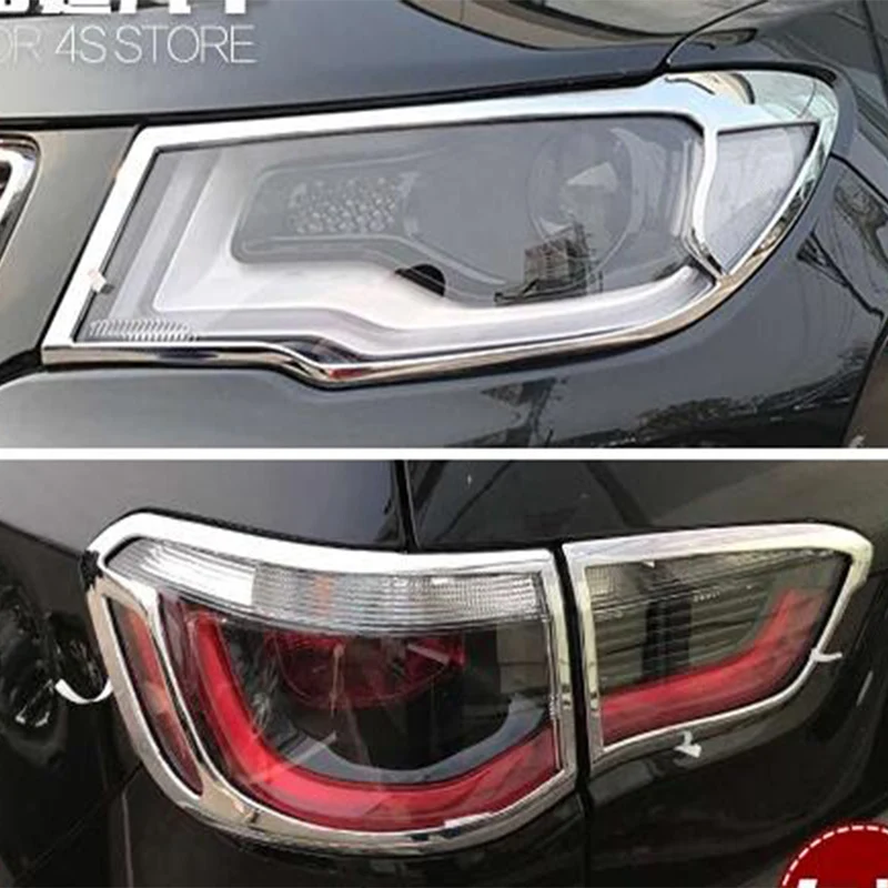 Car Styling For Jeep Compass 2017 2018 Front Headlight Taillight Lamp Molding Cover Trims Decoration Sticker ABS Chrome
Car Styling For Jeep Compass 2017 2018 Front Headlight Taillight Lamp Molding Cover Trims Decoration Sticker ABS Chrome