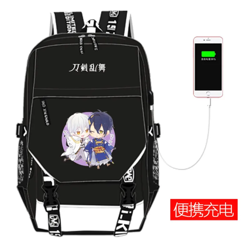 Рюкзак с принтом Touken Ranbu рюкзак для путешествий из парусины школьные сумки