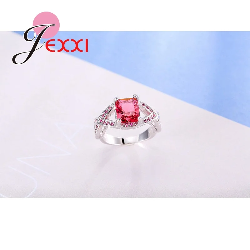 Shining Red Rhinestone Rings For Women Silver Color Ring For Cocktail Party New Design Cross Pattern
Shining Red Rhinestone Rings For Women Silver Color Ring For Cocktail Party New Design Cross Pattern
