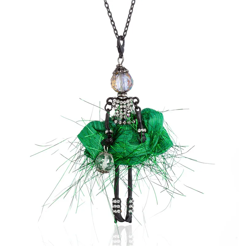Rhinestone Red Green Tutu Dress Doll Necklace Fashion Handmade Paris Girl Long Chain Maxi Jewelry For Women Collier Femme
Rhinestone Red Green Tutu Dress Doll Necklace Fashion Handmade Paris Girl Long Chain Maxi Jewelry For Women Collier Femme