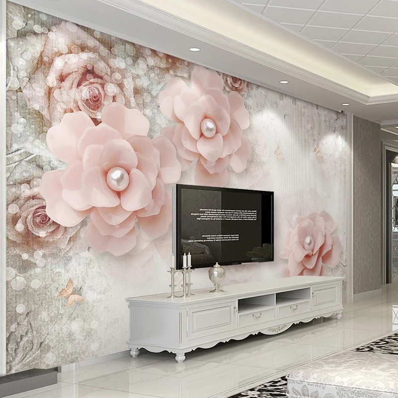 Custom Self Adhesive Wallpaper 3D European Style Pearl Pink Flowers Living Room TV Background Photo Wall Mural Papel De Parede
Custom Self Adhesive Wallpaper 3D European Style Pearl Pink Flowers Living Room TV Background Photo Wall Mural Papel De Parede