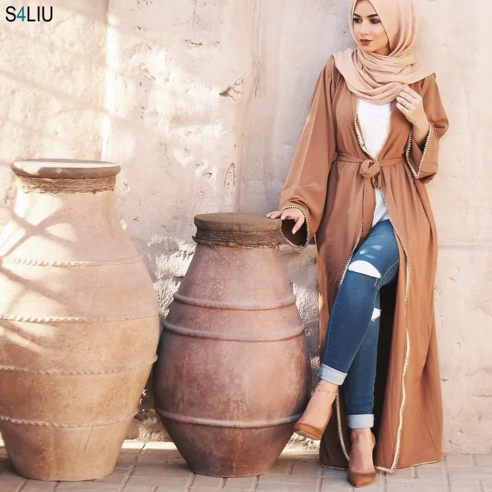 Muslim Open Abaya Beads Maxi Dress Cardigan Full Length Long Dress Dresses Tunic Kimono Jubah Ramadan Dubai Arab Islamic Clothes
Muslim Open Abaya Beads Maxi Dress Cardigan Full Length Long Dress Dresses Tunic Kimono Jubah Ramadan Dubai Arab Islamic Clothes
