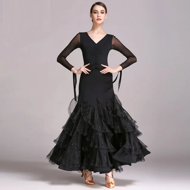 black ballroom dance dresses standard ballroom dancing clothes Competition standard dance dress waltz modern dance dress
black ballroom dance dresses standard ballroom dancing clothes Competition standard dance dress waltz modern dance dress