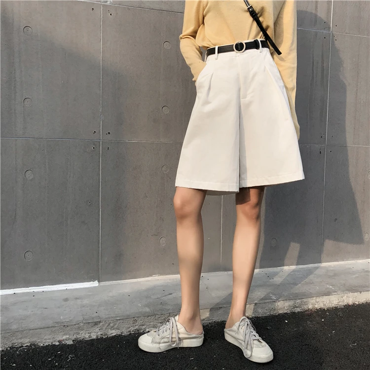 Knee Long Cotton Shorts Women High Waist Short Pants Female Summer Wide Leg Shorts Casual Loose Shorts Feminino Womens Clothing
Knee Long Cotton Shorts Women High Waist Short Pants Female Summer Wide Leg Shorts Casual Loose Shorts Feminino Womens Clothing