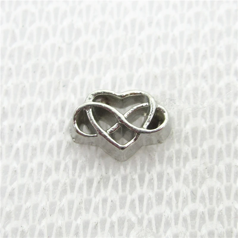 

Hot Selling 30pcs/lot Infinity Heart Floating Charms Living Glass Memory Floating Lockets Pendants Charms DIY Jewelry Charm