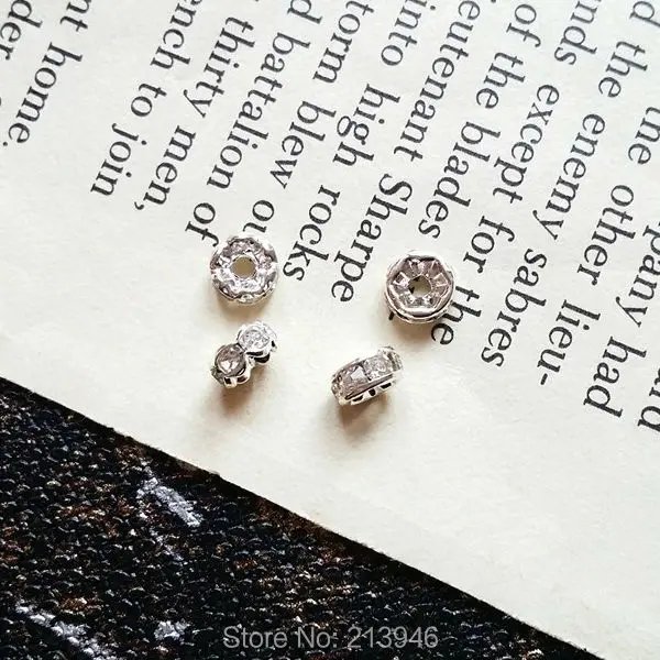 5mm 200Pcs/pack Glass Crystal & Silver Alloy Jewelry Spacer Beads Jewelry Accessories Findings
5mm 200Pcs/pack Glass Crystal & Silver Alloy Jewelry Spacer Beads Jewelry Accessories Findings