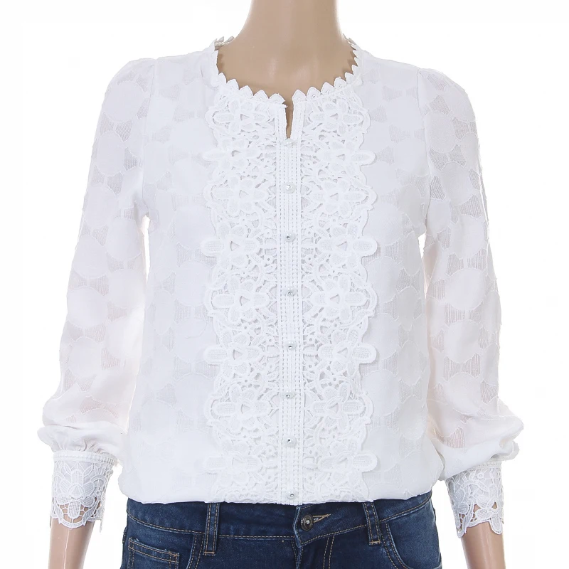 Women Tops Shirt Long Sleeve Lace Chiffon Blouse Women OL Embroidery Women Blouses Casual White Blusas 2020 WS4657V
Women Tops Shirt Long Sleeve Lace Chiffon Blouse Women OL Embroidery Women Blouses Casual White Blusas 2020 WS4657V