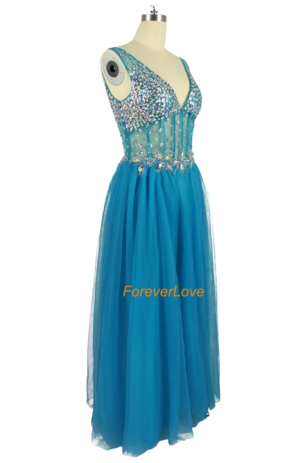 Beautiful V Neck Crystal Blue A Line See Though Chiffon Long Prom Dress Party Formal Evening Dress
Beautiful V Neck Crystal Blue A Line See Though Chiffon Long Prom Dress Party Formal Evening Dress