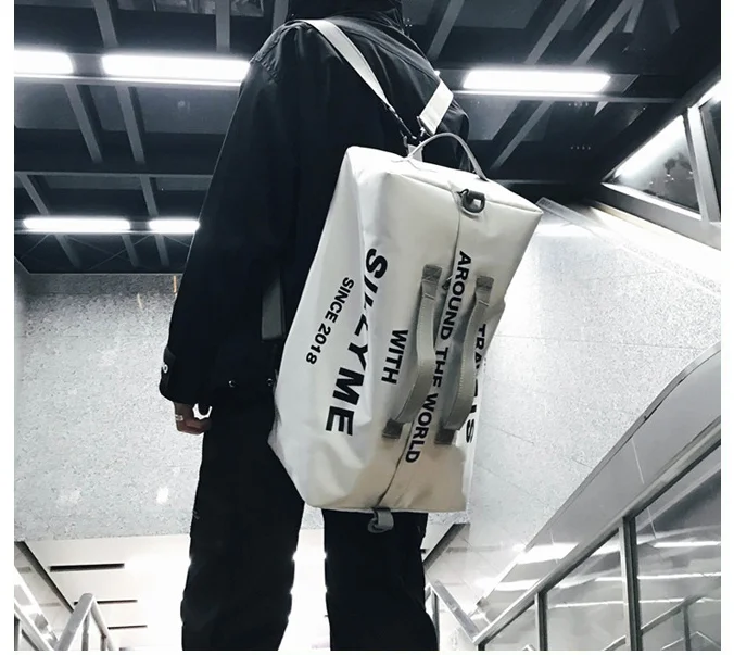 Рюкзак в стиле хип хоп уличная мода для подростков унисекс с буквенным принтом