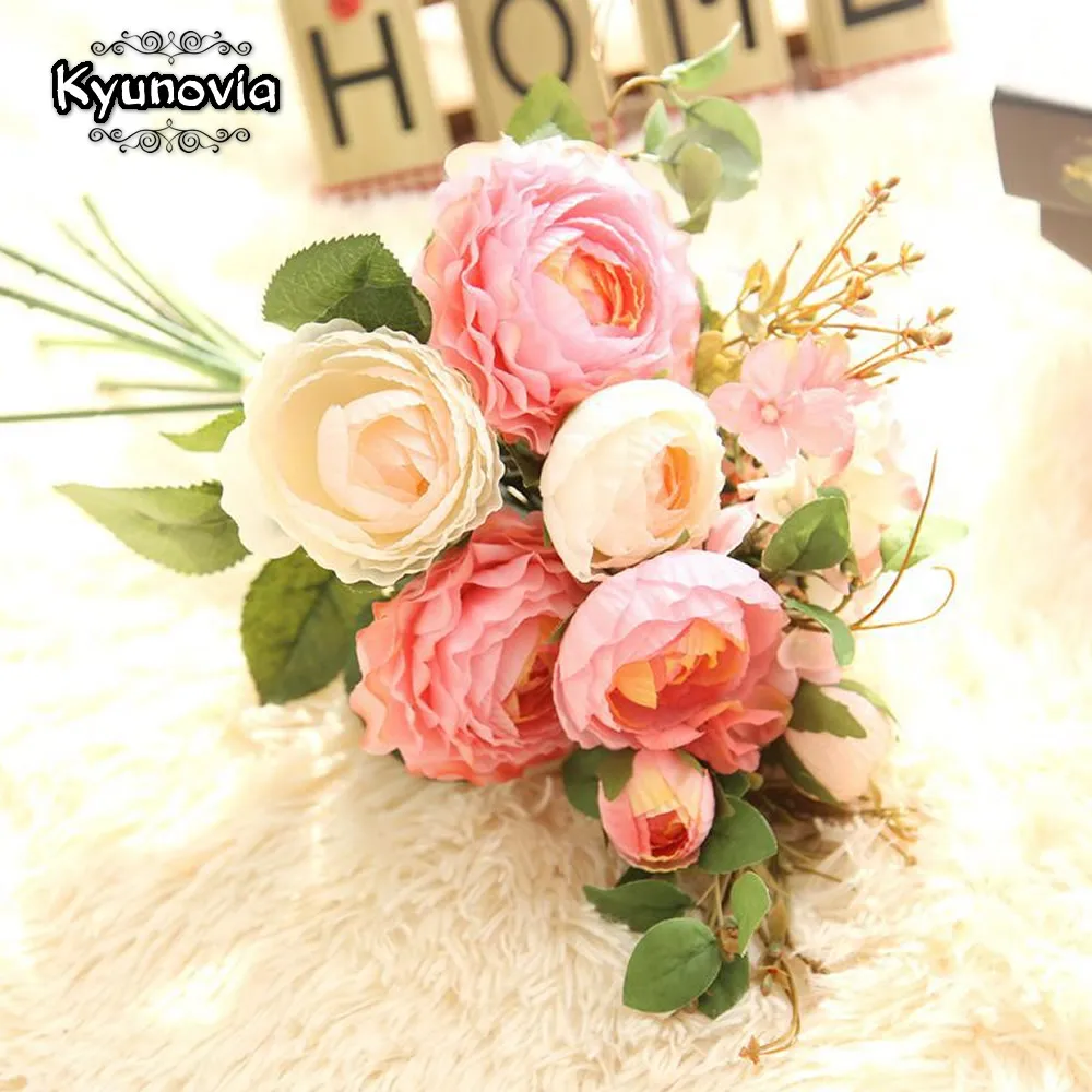 Kyunovia Wedding Bouquet Flower Bridal bouquet Silk Peony Rose Bouquet Wedding Decoration Bridesmaids Bouquet D36
Kyunovia Wedding Bouquet Flower Bridal bouquet Silk Peony Rose Bouquet Wedding Decoration Bridesmaids Bouquet D36
