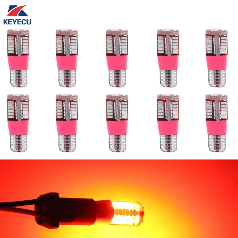 KEYECU 10Pieces 6000k T10 W5W Wedge 3014 57SMD Bright Red LED Bulbs For Car Interior OutDoor Parking Side Marker Lights
KEYECU 10Pieces 6000k T10 W5W Wedge 3014 57SMD Bright Red LED Bulbs For Car Interior OutDoor Parking Side Marker Lights
