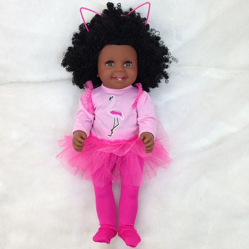 

Кукла-младенец, 18 дюймов, виниловая Кукла-младенец, черная африканская девочка, американская кукла-принцесса, подарок для ребенка