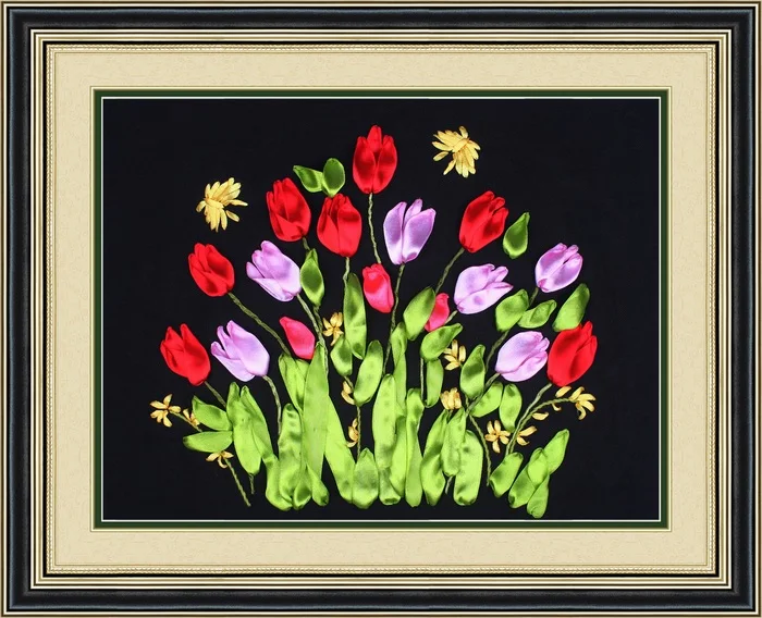 Needlework,DIY Ribbon Cross stitch Sets for Embroidery kit,Tulip flower love ribbon Cross-Stitch handcraft wall home decor
Needlework,DIY Ribbon Cross stitch Sets for Embroidery kit,Tulip flower love ribbon Cross-Stitch handcraft wall home decor