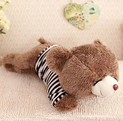 lovely brown bear doll with stripes clothes about 80 cm prone bear plush toy , birthday gift x130
lovely brown bear doll with stripes clothes about 80 cm prone bear plush toy , birthday gift x130