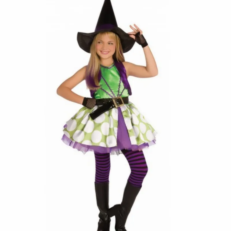 New Sexy Girls Masquerade Halloween Party Witch Costumes Outfit Childrens Fancy Cosplay princess Dresses Size S-XL With Hat
New Sexy Girls Masquerade Halloween Party Witch Costumes Outfit Childrens Fancy Cosplay princess Dresses Size S-XL With Hat