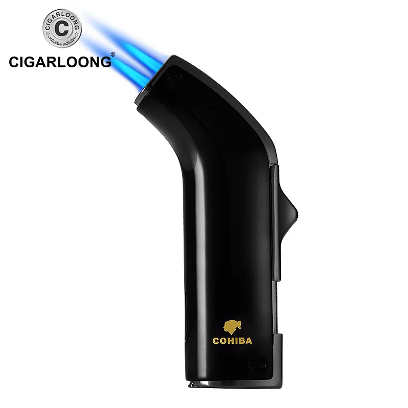 COHIBA для сигарет Защита от ветра зажигалки с большим огнем струйная Зажигалка CH 001