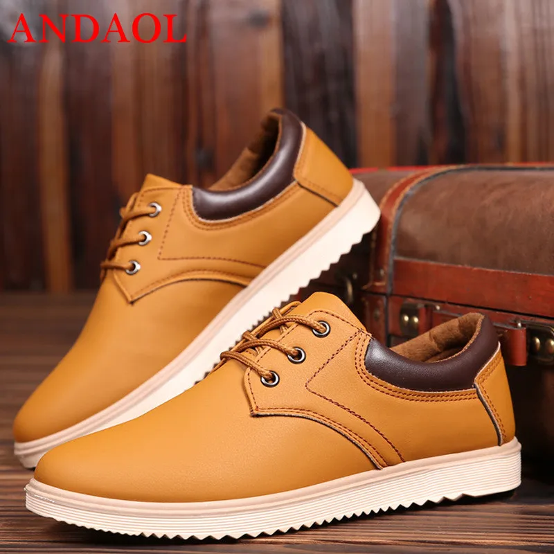 ANDAOL Men's Leather Casual Shoes Top Quality Spring Autumn Non-Slip Lace-Up Campus Shoes Luxury Brand Business Office Shoes
ANDAOL Men's Leather Casual Shoes Top Quality Spring Autumn Non-Slip Lace-Up Campus Shoes Luxury Brand Business Office Shoes