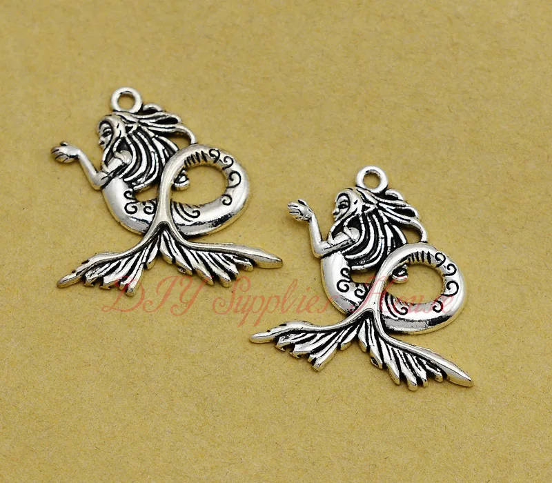 20pcs--Mermaid charm,Antique Silver plated mermaid Charms,mermaid Pendants, DIY supplies, jewelry making
20pcs--Mermaid charm,Antique Silver plated mermaid Charms,mermaid Pendants, DIY supplies, jewelry making