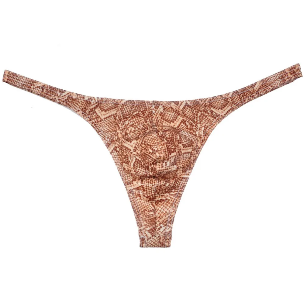 

Sexy Snake Skin Pattern Bikini Mens Thongs And G-Strings Underwear Fashion Male Thong Underwear Men Underpants Jockstraps Tanga