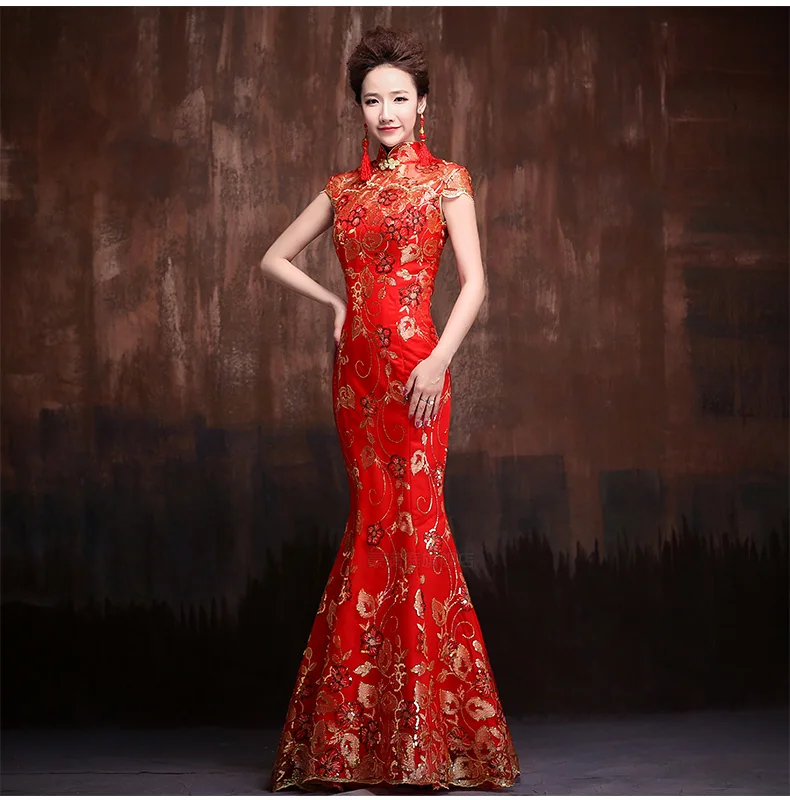 red vintage lace mermaid cheongsam dresses long red lace evening dresses china traditional cheongsam sexy wedding
red vintage lace mermaid cheongsam dresses long red lace evening dresses china traditional cheongsam sexy wedding