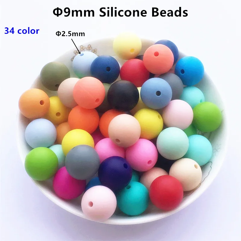 Chenkai 100pcs 9mm BPA Free Silicone Baby Pacifier Teether Round Beads DIY Dummy Chewing Jewelry Teether Sensory Toy Accessories
Chenkai 100pcs 9mm BPA Free Silicone Baby Pacifier Teether Round Beads DIY Dummy Chewing Jewelry Teether Sensory Toy Accessories