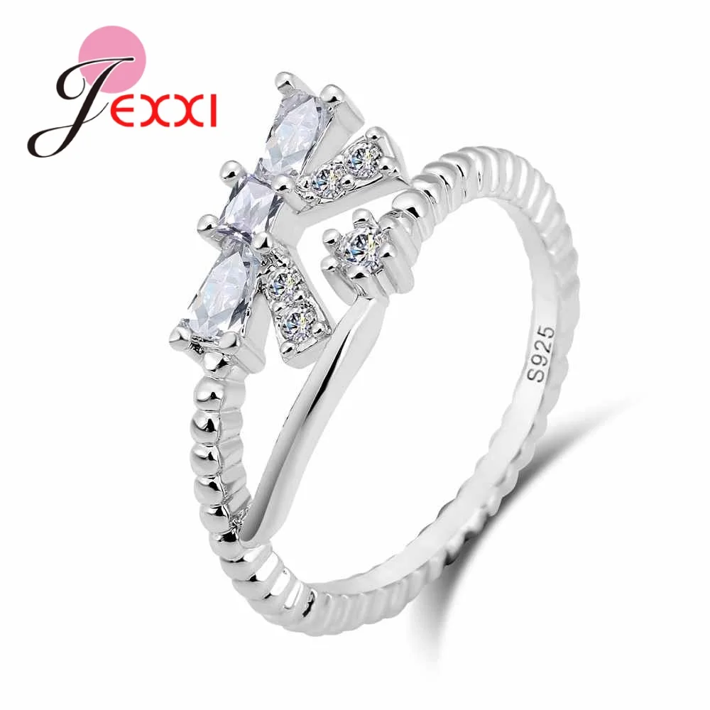 Romantic Young Girls Narrow Style With Cute Bowknot Design Real 925 Sterling Silver Women Parties Bague Jewelry Prese
Romantic Young Girls Narrow Style With Cute Bowknot Design Real 925 Sterling Silver Women Parties Bague Jewelry Prese