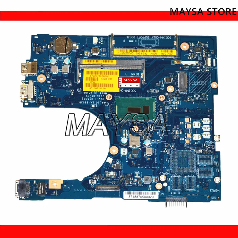 Материнская плата KEFU CN-0VMD45 VMD45 для ноутбука Dell INSPIRON 5458 5558 5758 SERIES, материнская плата 1024 рев: 1,0 (A00) 3805U
Материнская плата KEFU CN-0VMD45 VMD45 для ноутбука Dell INSPIRON 5458 5558 5758 SERIES, материнская плата 1024 рев: 1,0 (A00) 3805U
