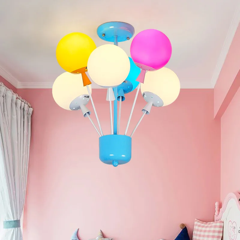 

Потолочная люстра в виде воздушного шара, светодиодная лампа для спальни, современный минималистичный светильник для детской комнаты, креа...