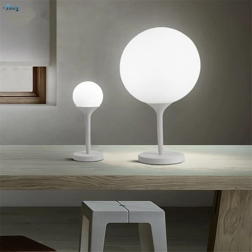 Nordic White Ball Moon Table Lamps Bedroom Bedside Study Desk Lights Lighting Modern Living Led Eye Care Glass Shade Fixtures
Nordic White Ball Moon Table Lamps Bedroom Bedside Study Desk Lights Lighting Modern Living Led Eye Care Glass Shade Fixtures