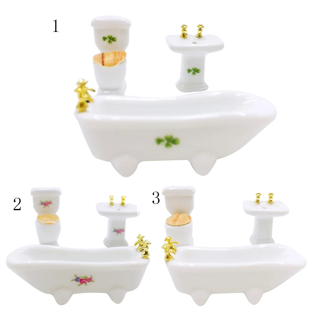 MagiDeal 1/24 Dollhouse Miniature Bathroom Set Ceramic Bathtub Toilet for Dolls House Furniture Play Toy 3kinds
MagiDeal 1/24 Dollhouse Miniature Bathroom Set Ceramic Bathtub Toilet for Dolls House Furniture Play Toy 3kinds