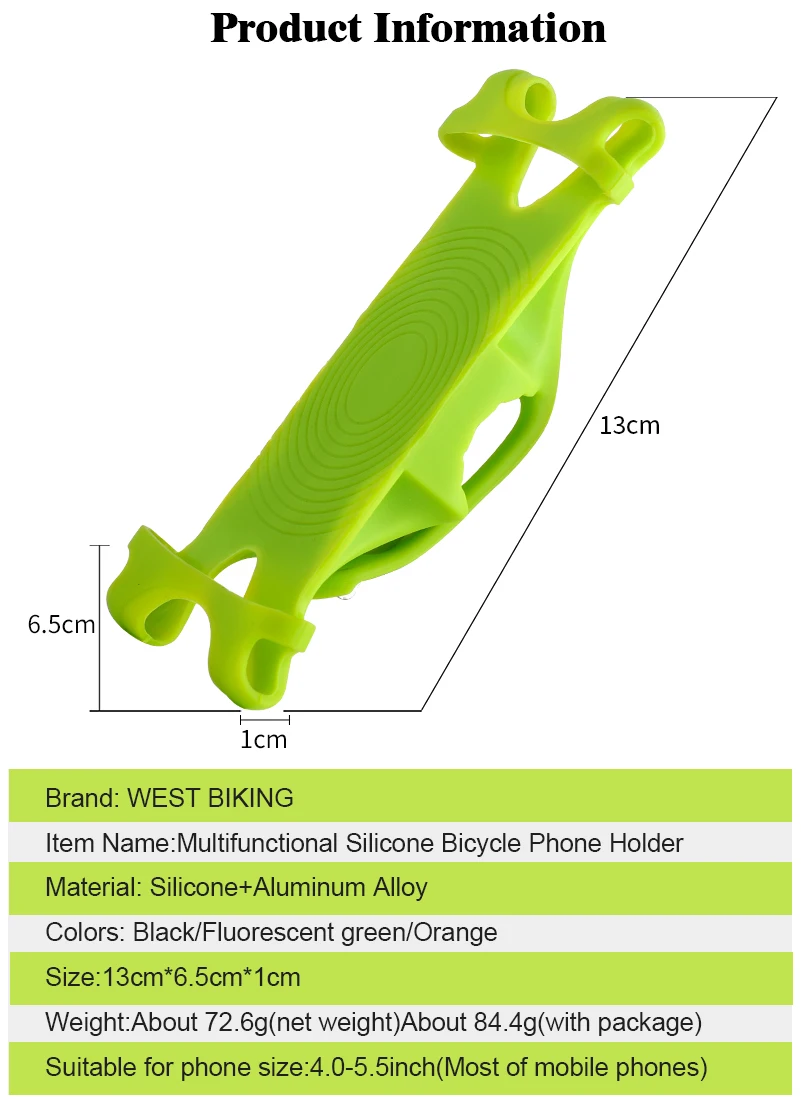 West Biking 360 Degree Rotation Bicycle Phone Holder Upgraded MTB Bike Holder Support Stand Adjustable Phone Width 3.5 to 7inch
West Biking 360 Degree Rotation Bicycle Phone Holder Upgraded MTB Bike Holder Support Stand Adjustable Phone Width 3.5 to 7inch