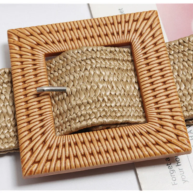 Drop Shipping Women Elastic Square Wooden Buckle Straw Belt Casual Fashion 2019 New Braided Woven Waistband Hot
Drop Shipping Women Elastic Square Wooden Buckle Straw Belt Casual Fashion 2019 New Braided Woven Waistband Hot