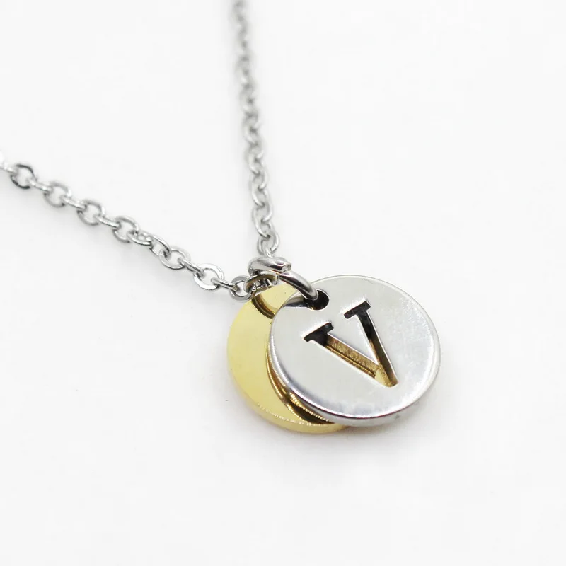 Stainless Steel Alphabet V 6pcs Initial Necklace Pendant Women Men Jewelry Stainless Steel Round Coin Letter Necklace Jewelry
Stainless Steel Alphabet V 6pcs Initial Necklace Pendant Women Men Jewelry Stainless Steel Round Coin Letter Necklace Jewelry