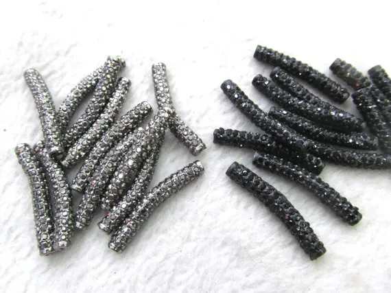 High Quality 50pcs 6x30mm Micro Pave Crystal Rhinestone Sideway Tube Bracelet Connector - Curve Pave Bar Jewelry Spacer
High Quality 50pcs 6x30mm Micro Pave Crystal Rhinestone Sideway Tube Bracelet Connector - Curve Pave Bar Jewelry Spacer