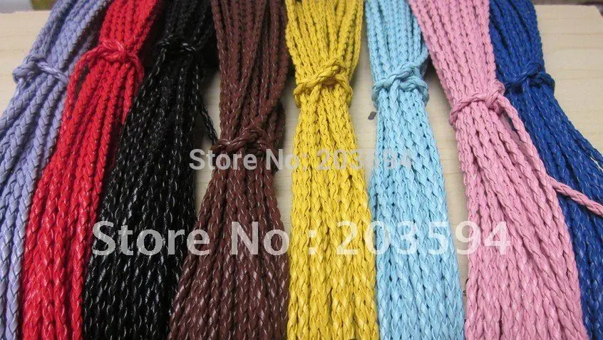 Wholesale 100pcs Mixed colors braided leather necklace cord with lobster clasp 45cm
Wholesale 100pcs Mixed colors braided leather necklace cord with lobster clasp 45cm