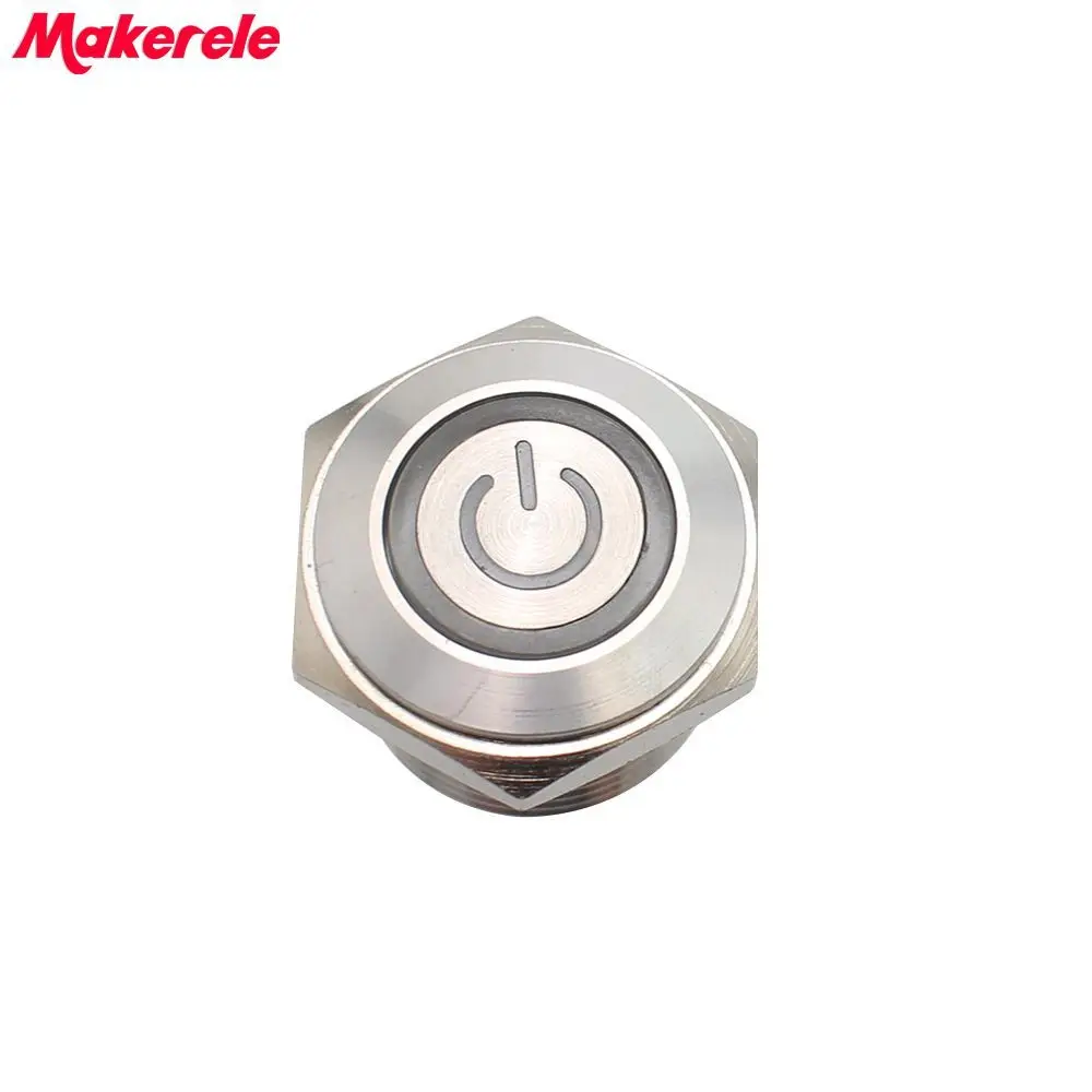 16mm Thread 3V BlueLED Stainless Steel Momentary Push Button Switch 1NO 4Pin Makerele
16mm Thread 3V BlueLED Stainless Steel Momentary Push Button Switch 1NO 4Pin Makerele