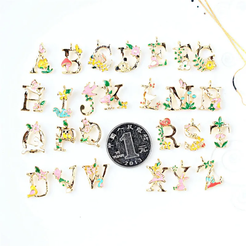 10 Pieces/lot 12*18mm Fashion 26 Letters Enamel Alloy Alphabet Pendant For Necklace Charms for Jewelry DIY Accessories
10 Pieces/lot 12*18mm Fashion 26 Letters Enamel Alloy Alphabet Pendant For Necklace Charms for Jewelry DIY Accessories
