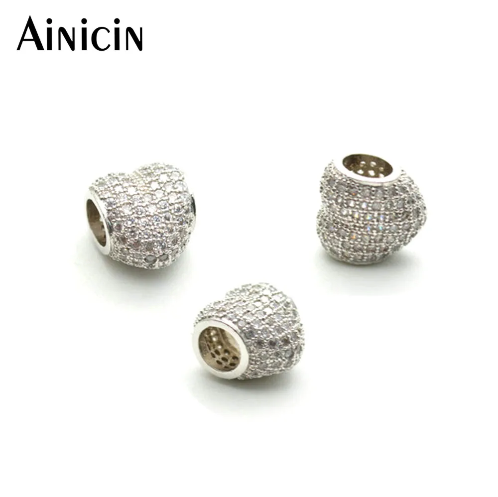 10pcs White Rhinestone Crystal Setting 5mm Big Hole Heart Shape DIY Jewelry Making Beads
10pcs White Rhinestone Crystal Setting 5mm Big Hole Heart Shape DIY Jewelry Making Beads
