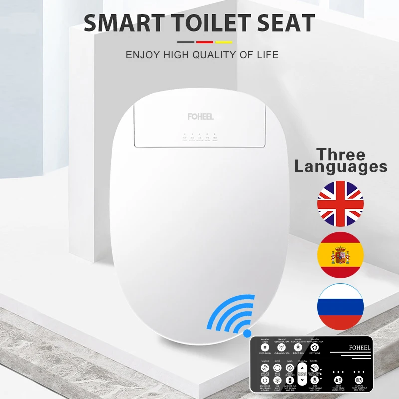 FOHEEL Electric Bidet Cover Smart Bidet Intelligent Toilet Seat Heated Toilet Seat Led Light Wc Smart Toilet Seat F2-3
FOHEEL Electric Bidet Cover Smart Bidet Intelligent Toilet Seat Heated Toilet Seat Led Light Wc Smart Toilet Seat F2-3