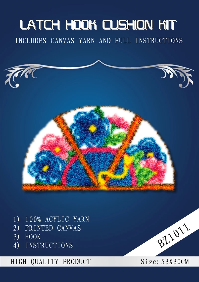 oneroom Colorfully flowers cross stitch pillow Placemats method of needlework kit latch hook rug kit / embroidered pillow
oneroom Colorfully flowers cross stitch pillow Placemats method of needlework kit latch hook rug kit / embroidered pillow