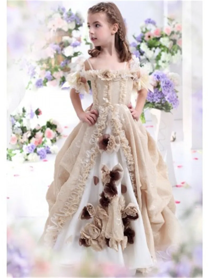 2017 New Popular Communion Dresses For Girls Halter Ivory Floor-Length Empire Magnificent Baby Party Frocks Hot Sale WH | Свадьбы и