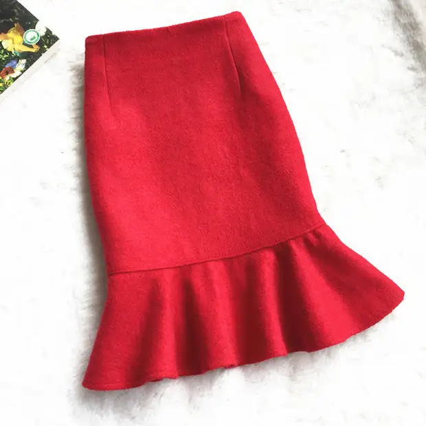 Winter Custom-made Plus Size High Waist Midi Bodycon 50% Wool Skirt Office Fishtail Skirt Ruffles Midi Bandage Trumpet skirts
Winter Custom-made Plus Size High Waist Midi Bodycon 50% Wool Skirt Office Fishtail Skirt Ruffles Midi Bandage Trumpet skirts
