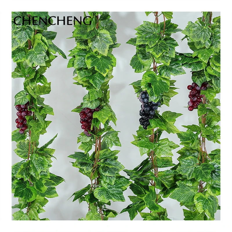 CHENCHENG 10 шт./лот искусственные растения лозы шелковые листья винограда настенные